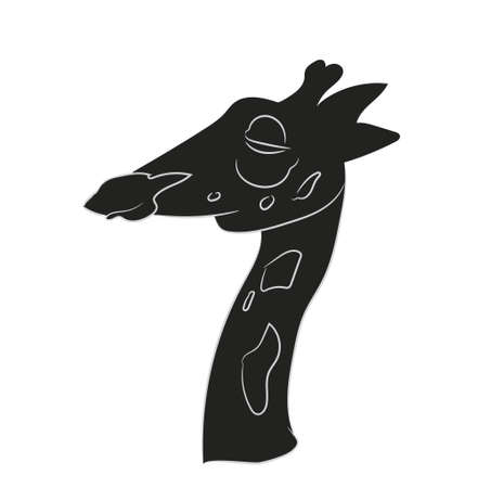 portrait of a giraffe vector illustrationのイラスト素材
