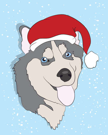 Vector illustration of a new year card with animals, vector, new year cardのイラスト素材
