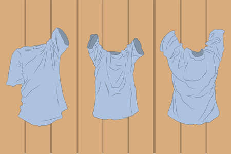 vector illustration of clothes, color drawing, vector, color backgroundのイラスト素材