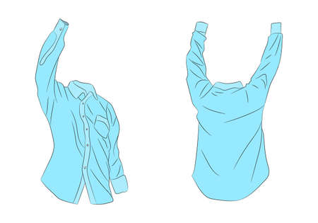 vector illustration of clothes, color drawing, vector, white backgroundのイラスト素材