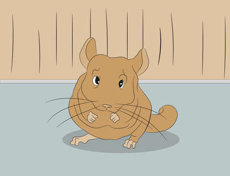 vector illustration of a mouse in the house, vectorのイラスト素材