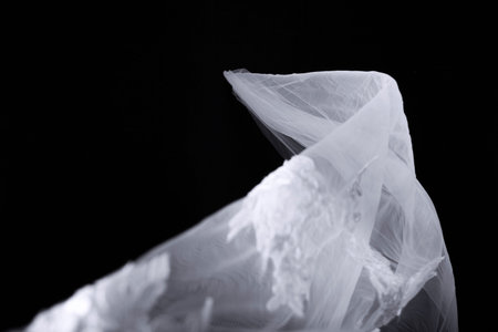 Bridal Veil on black Background