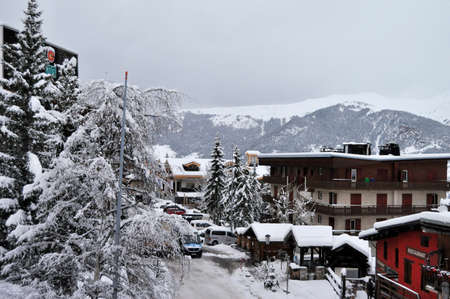 mountain townの写真素材