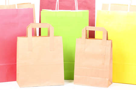 Shopping colorful bag recycle gift bags backgroundの写真素材