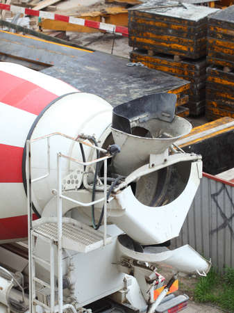 Cement Mixer Truck outdoor nobody site carの写真素材