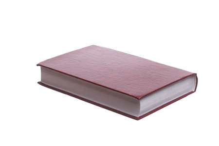 Isolated on white red book library objectの写真素材