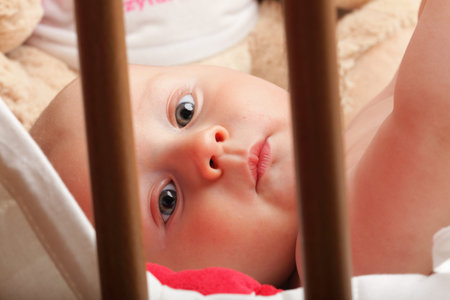 portrait of 6 months old baby boy 