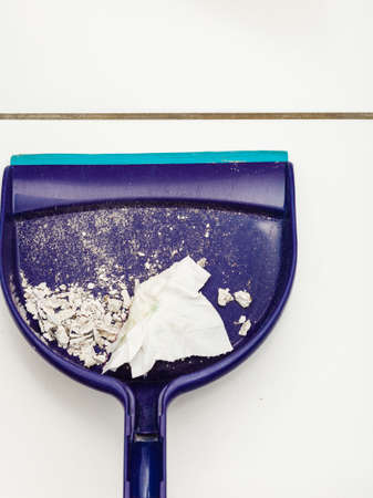Sweeping tool with dirt.の写真素材