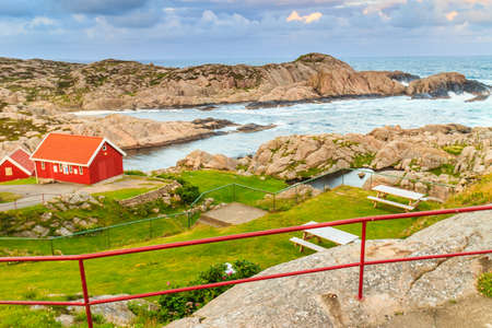 Norwegian village landscape.の写真素材
