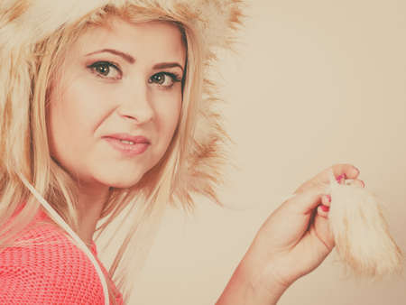 Outfit for cold days ideas, fashion and clothing concept.の写真素材