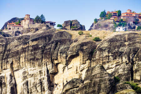 Monastery on cliff in Meteora, Kalambaka Thessaly Greece. Greek destinations.の写真素材