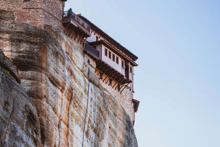 Monastery on cliff in Meteora, Kalambaka Thessaly Greece. Greek destinations. UNESCO World Heritage site.のeditorial素材