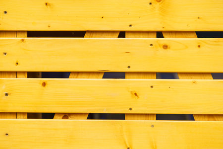 Background pattern made of wooden brown plank boards, vintage retro industrial design texture.の写真素材