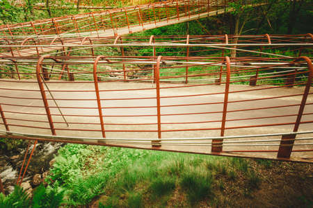 Tourist attraction in Norway, Europe. The viewing point at Gudbrandsjuvet located in the Valldalen valley, between Valldal and Trollstigenの写真素材