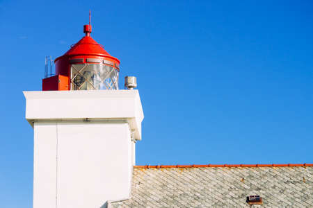 Coastal landscape. Obrestad lighthouse in south Norway, Norwegian national tourist county route road 44 Jaeren.の写真素材