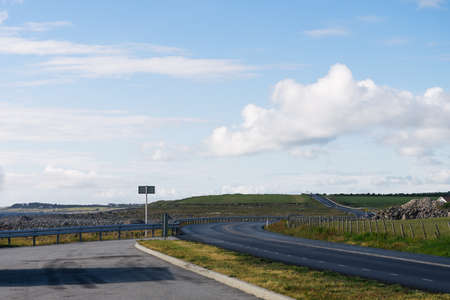 National tourist county route road 44 Jaeren, sothern Norway. Norwegian coastal landscape.の写真素材