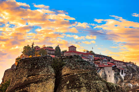 Great Meteoron monastery on cliff in Meteora, Thessaly Greece. Greek destinationsの写真素材