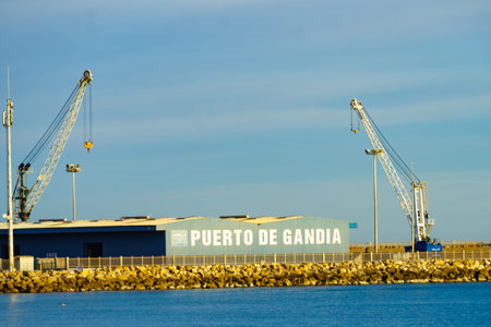 Gandia, Spain - November 21, 2019: Gandia sea port, Valencia Spain.