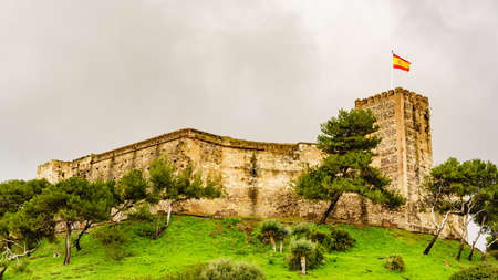 Sohail Castle in Fuengirola, Malaga Spain. Tourist attraction. Holidays on Costa del Sol.のeditorial素材