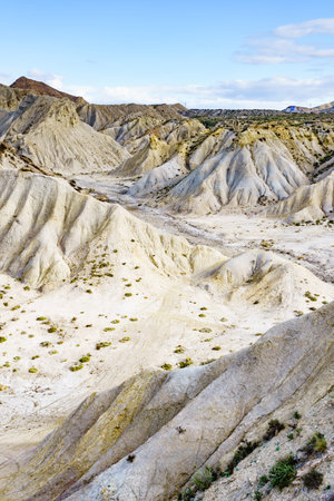 Tabernas desert wild and barren landscape in Almeria, Spain. Movie location set for spaghetti western.
