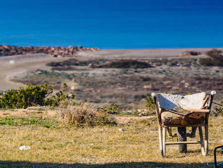 Construction works area with barrow.の写真素材