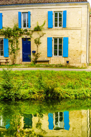 Coulon small town in France, Deux Sevres, New Aquitaine region.の写真素材