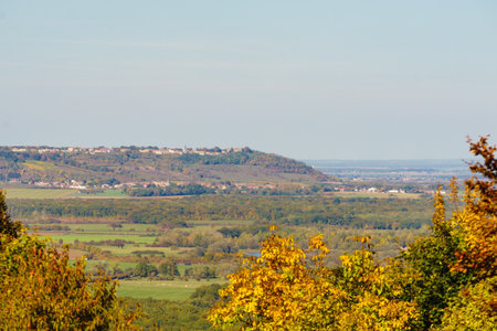 Summer valley landscape in Lorraine France. DepartmentMeuseの写真素材