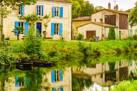 Coulon small town in France, Deux Sevres, New Aquitaine region.の写真素材