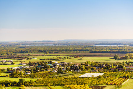 Summer valley landscape in Lorraine France. DepartmentMeuseの写真素材