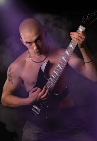 
Portrait of the guitarist, concertの写真素材