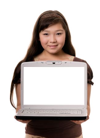  teenager girl with notebookの写真素材