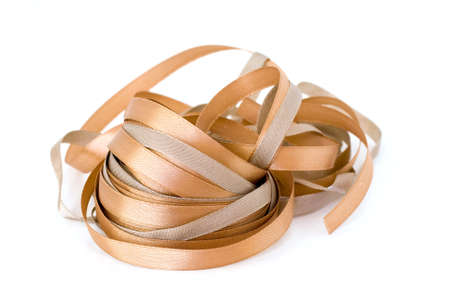 Gold and silver silk bandsの写真素材