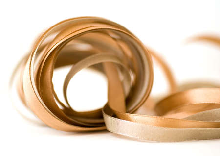 Gold and silver silk bandsの写真素材
