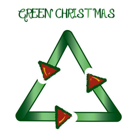 Recycling Christmas illustrationのイラスト素材