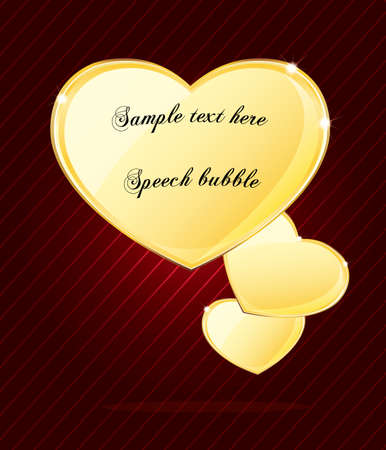Elegant glossy heart shape speech bubble のイラスト素材