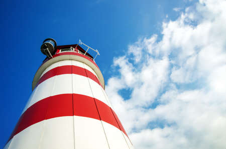 Lighthouse with blue skyの写真素材