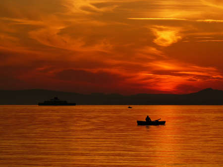 Beautiful sunsetの写真素材