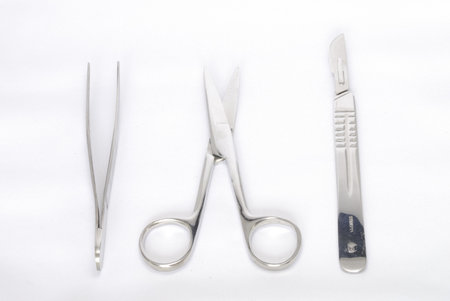 Surgeon's Set of instrumentsの写真素材