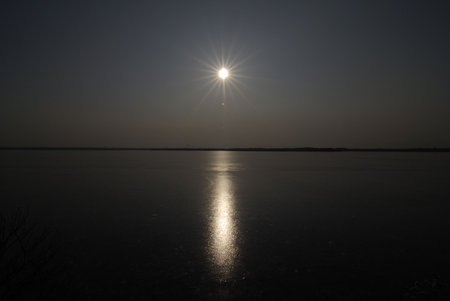 Sun rays on the lake