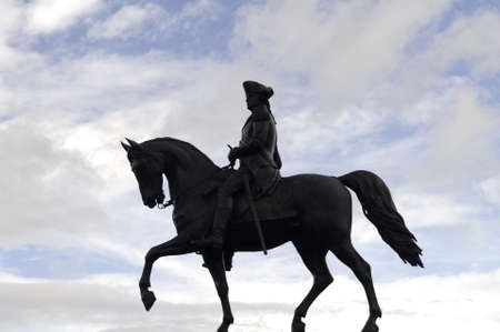 The bronze statue of George Washington designed by Thomas Ball in Boston Commons, erected in 1869. の写真素材