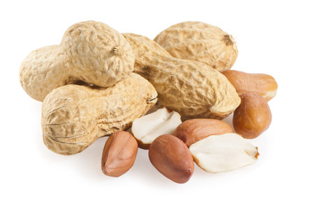 peanuts, isolated on white