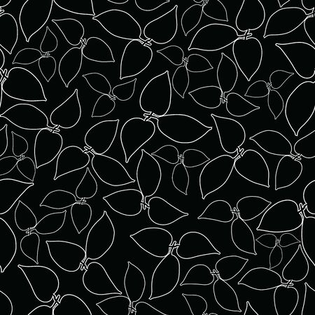 black leaf allover dot black background designのイラスト素材