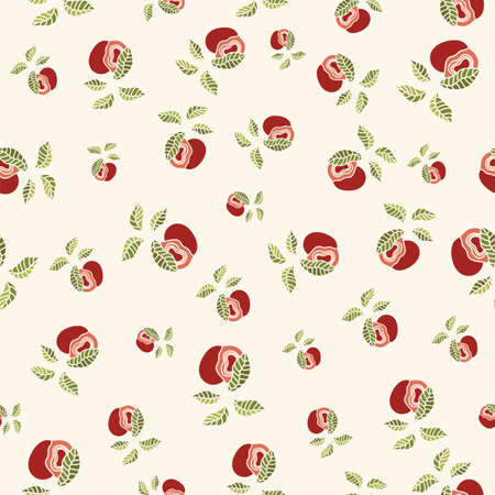 Apple fruit abstract seamless pattern background designのイラスト素材