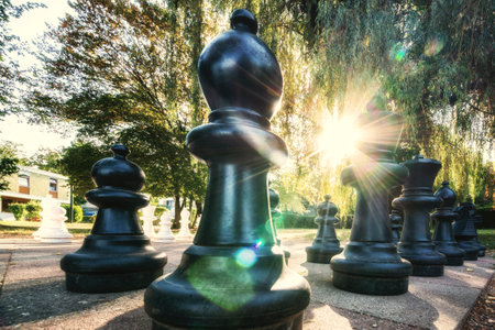 big chess piecesの写真素材