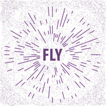 Motivation poster Fly on dot backgroundのイラスト素材