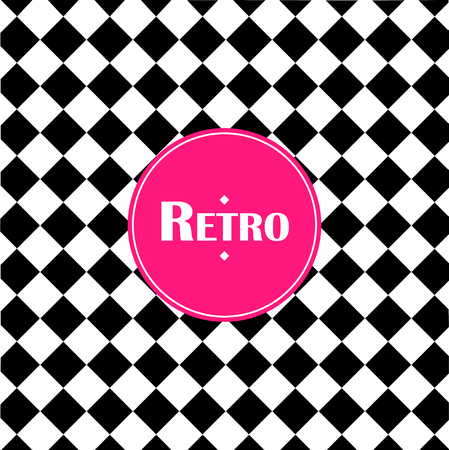 black and white seamless geometric patterns in squareのイラスト素材