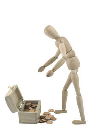 Wooden figurinesの写真素材