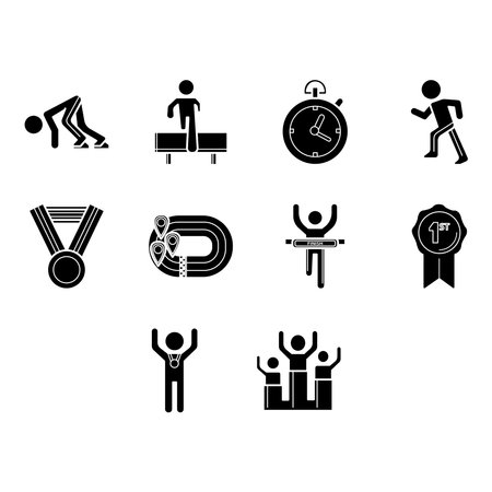 running icon setのイラスト素材