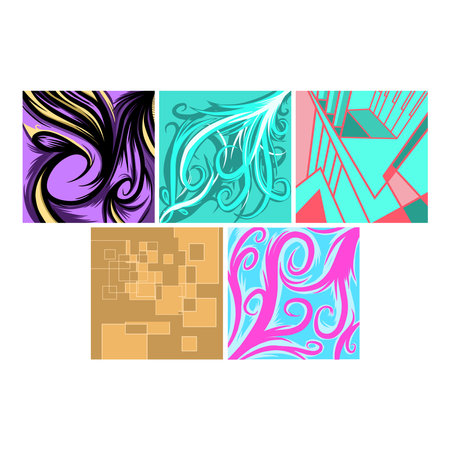 abstract background setのイラスト素材