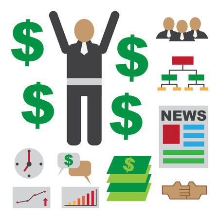 business icon setのイラスト素材